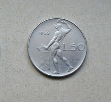 1955 50 LIRE VULCANO  REPUBBLICA ITALIANA