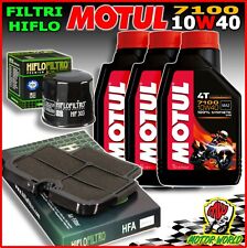 KIT TAGLIANDO OLIO MOTUL 7100 10W40 + FILTRI HIFLO KAWASAKI ER-6N 2009 2010