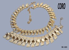 Coro, elegante demi parure vgt collier e bracciale anni 60.