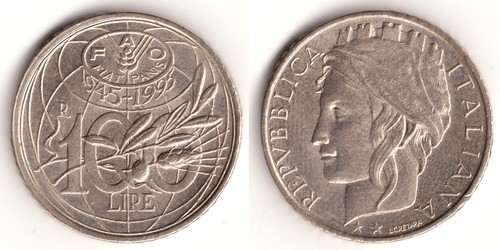 Italia 100 lire - , 1995