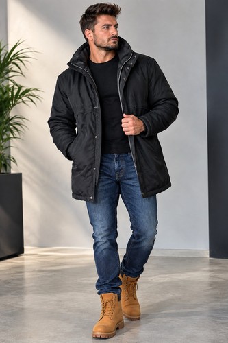 Bugatti giacca uomo nera - giacca, collo