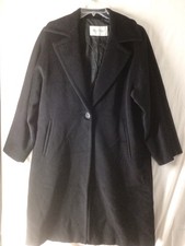 Cappotto nero misto lana Max