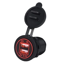 Presa usb pannello 2 1a - presa, da