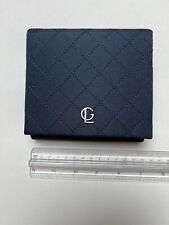 Borsetta elegante Guy Laroche vintage rigida rivestita di tessuto setificato blu