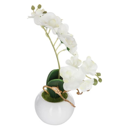 Orchidea artificiale con vaso