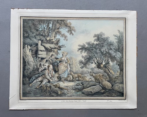 Bergère estampe après - bergère,, d'après