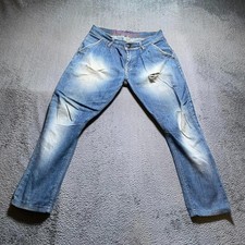 Pantalone denim conico blu