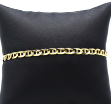 Bracciale uomo in oro massiccio 18K vintage anni '70 Italia maglia traversino