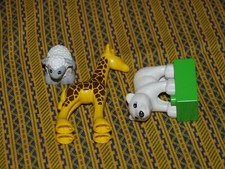 Lotto animali da zoo e fattoria Duplo - giraffa, orso polare, agnello