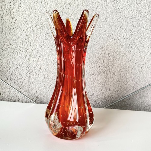 Vaso vetro artistico rosso - artistico,
