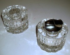 CRISTALLO ARNOLFO DI CAMBIO POSACENERE + ACCENDINO RONSON.