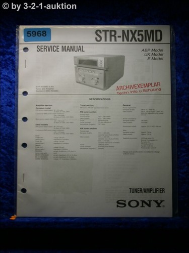 Sony service manual str nx5md - manual,