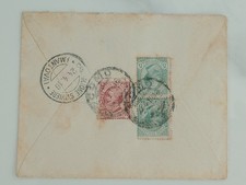 Francobolli Regno 1918 - Lettera con 10 e Coppia 5 Centesimi Como a Mantova 