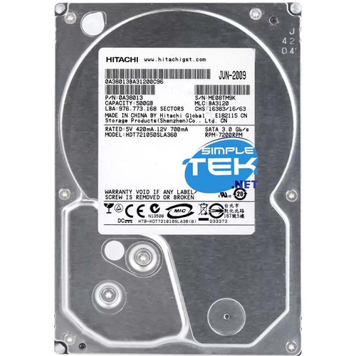 Hitachi 500gb hdd sata - 500gb,