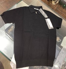 GAZZARRINI Black Knit Polo