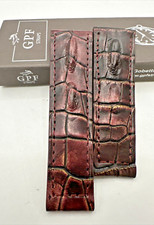 Spezzoni in Alligatore Hornback rosso bordeaux MM20/16 Fatto a mano