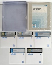 OLIVETTI PER INIZIARE - MS DOS - 1987 - CON 5 DISCHETTI + MANUALI