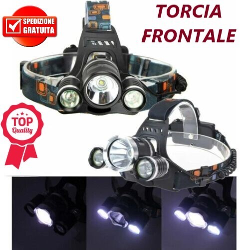Lampada frontale led torcia - 3,