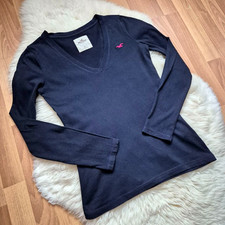 Top Hollister Navy manica