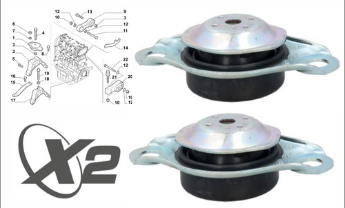 Coppia supporti motore - supporti,