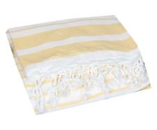 Telo Fouta Mare Pareo Anallergico Bambù Frange - 190 x 90 cm - A Righe Giallo