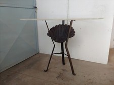 CONSOLLE CON CONCHIGLIA CM.100 METALLO E PLEXIGLASS10