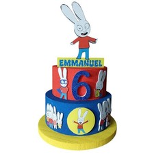 Torta Scenografica in Polistirolo “Simone Super Coniglio” Personalizzabile