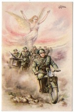 BERSAGLIERI MOTOCICLISTI/SIDECAR - ILLUSTRATORE COLLINO