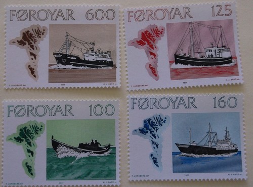 Francobollo isole faroe - isole,