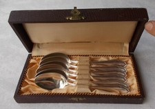 *RAR* Set Elegante Di 6 Cucchiaini In Stile Chippendale In Argento 800