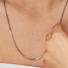 Collana Lunga Snake Acciaio