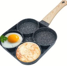 Padella Antiaderente a 4 Compartimenti Perfetta per Uova Pancake Hamburger