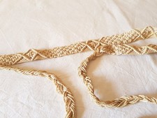 Cintura in cotone intrecciato treccia Vintage artigianale '70 per donna ragazza