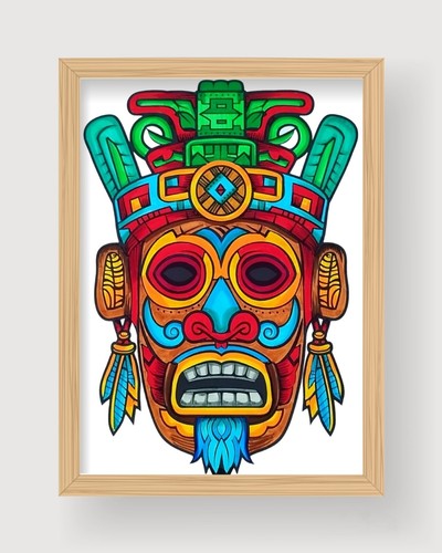 Maschera rituale disegno - , senza