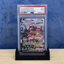 Pokemon PSA 9 Rayquaza VMAX 218/203 Evolving Skies Alt Art Secret Rare SWSH MINT