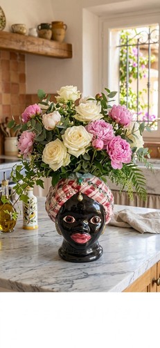 Vase ancien tête - tÊte, maure