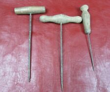 ANTICHI ATTREZZI DA FALEGNAME Vecchio 3 TINIVELLO PUNTERUOLO FALEGNAMERIA LEGNO 