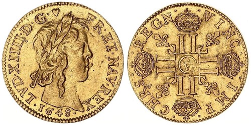 Francia louis oro 1648 - louis,