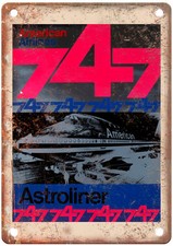 Vintage 1970 747 Travel Poster