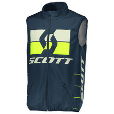 Gilet Smanicato Uomo Moto Antivento SCOTT Enduro Offroad Jacket Blu Giallo
