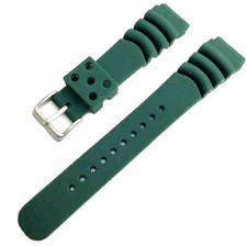 Cinturino gomma orologio SUB seiko monster citizen aqualand casio verde 22mm Z22
