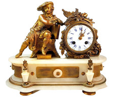 Antico orologio camino - antico,