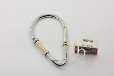 Portachiavi in acciaio e oro 18K