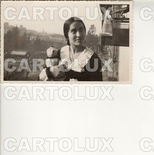 B8678 PHOTO RAGAZZA ORSACCHIOTTO GABBIA UCCELLO 1920 GIRL TEDDY BEAR BIRD CAGE