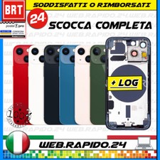 D891_BACK COVER SCOCCA POSTERIORE VETRO+FRAME VUOTA X APPLE IPHONE 13 ROSSA RED