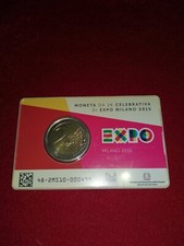 2 Euro Commemorativi Italia 2015.coin Card. Expo Milano