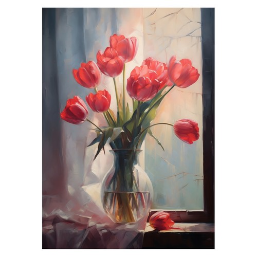 Poster tulipani rossi - poster,
