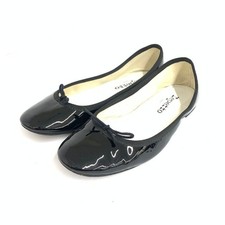 Repetto Ballerine Decolte EU37/US7 Nero Pelle Verniciata Scarpe Donna Autentiche Popolari