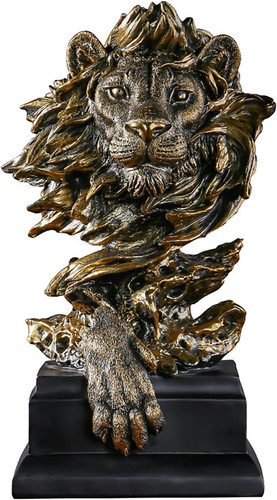 Statua testa leone - leone,