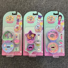 Polly Pocket Keepsake Collection Ring Case Playset Set Completo di 3 Rare HTF NUOVE